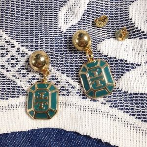 3 items free shipping Tory Burch logo earrings